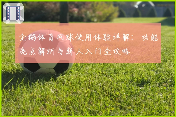 企鹅体育网球使用体验详解：功能亮点解析与新人入门全攻略